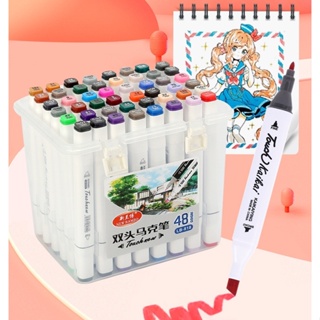 8/12 cores contorno marcador conjunto de linha dupla marcadores esboço canetas  pintar caneta permanente para escrever linhas de desenho em cartões de  presente