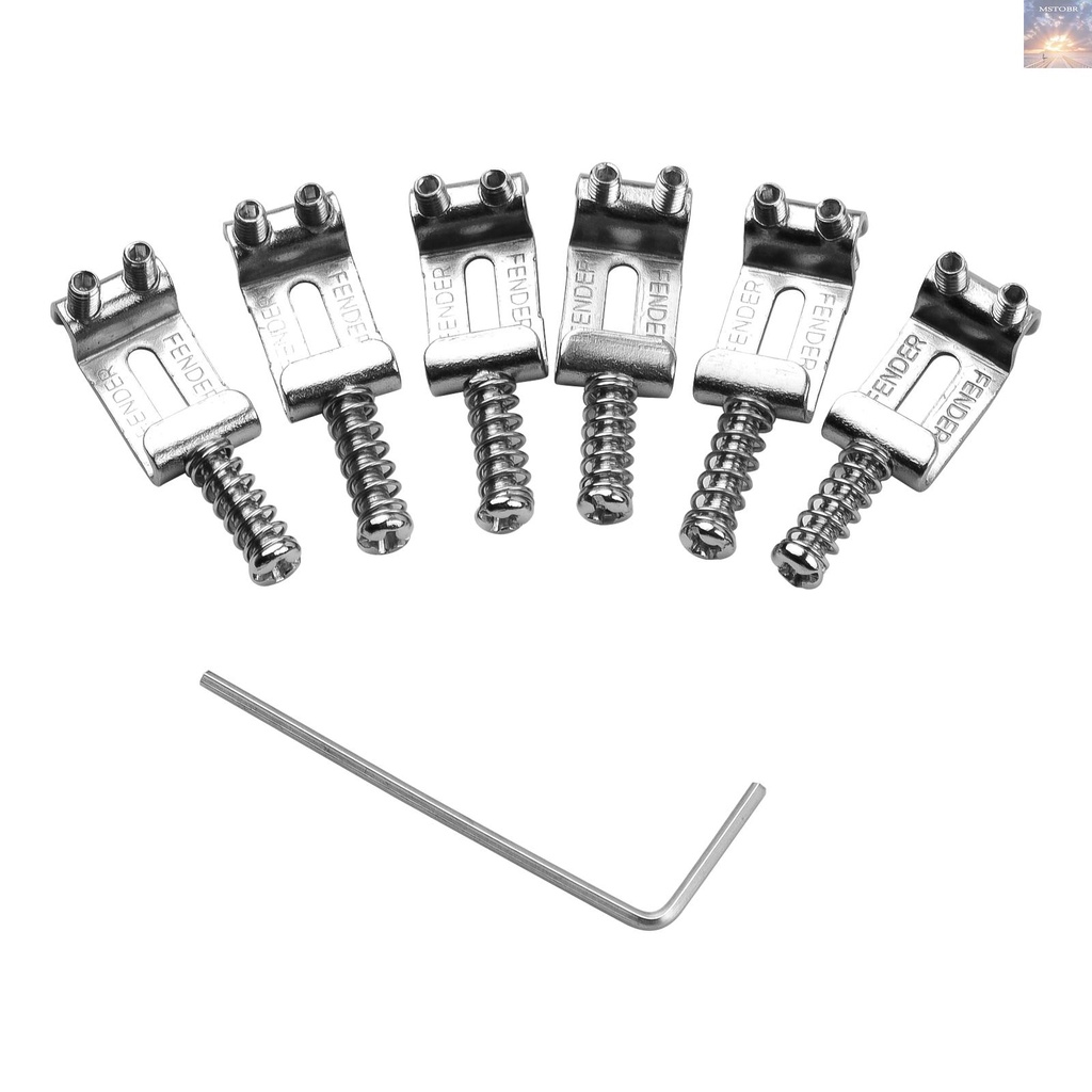 Selas De Ponte De Guitarra Elétrica Com Chave De Fenda Peças De Reposição Para ST 6Pcs