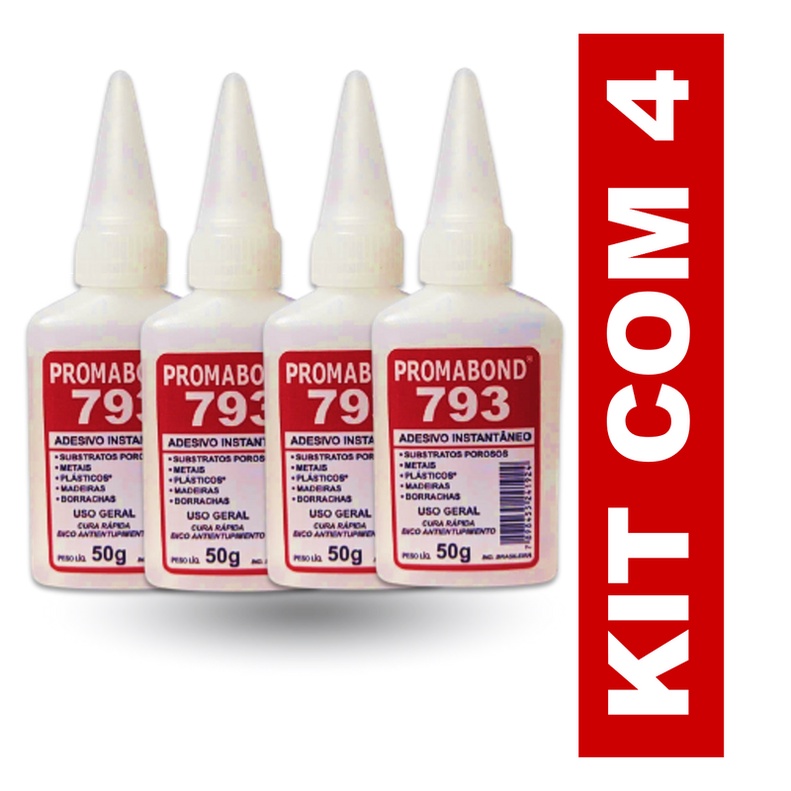 KIT 4 COLA INSTANTANEA MADEIRA COURO PLASTICO ARTESANATO | Shopee Brasil