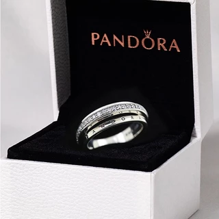 Anel Feminino Original De Pão Pavé S925 Prata Leve De Luxo Premium Jóias Presente