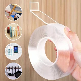 Kit De 2 Fita 5M Dupla Face Extra Forte Transparente NanoGel Silicone Mágica Adesiva Cola na Parede Móvel Porta - Abcshop
