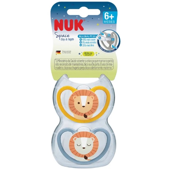 NUK Star Night & Day - Chupetes para bebé (18 a 36 meses), verde :  : Bebé