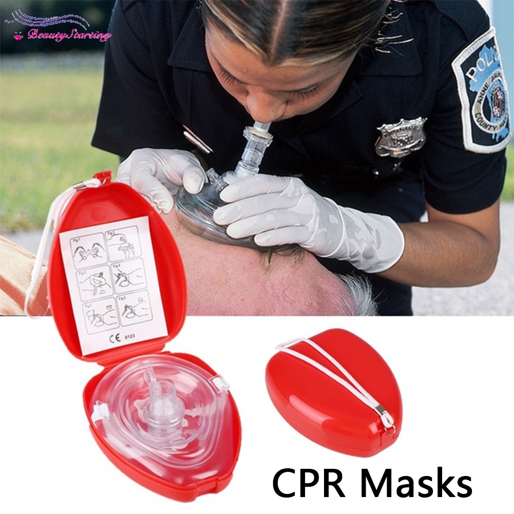 Professional First Aid Masks CPR Breathing Mask Resuscitator One-way ...