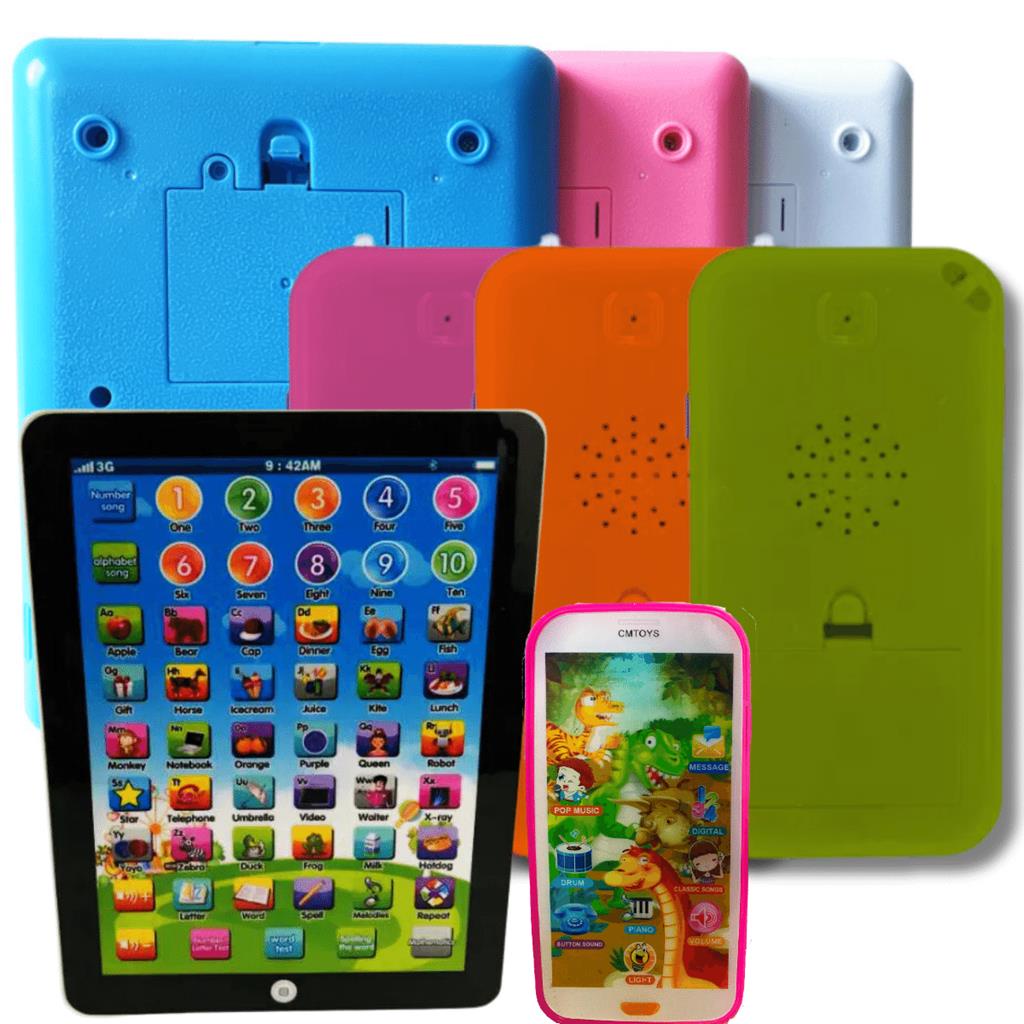 KIT Tablet e Celular Educativo Bilingue 3D Touch com Musica | Shopee Brasil