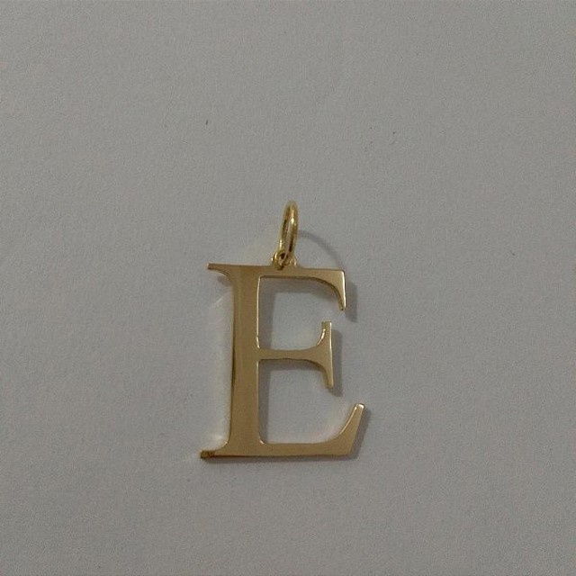 Pingente letra em ouro 18k | Shopee Brasil