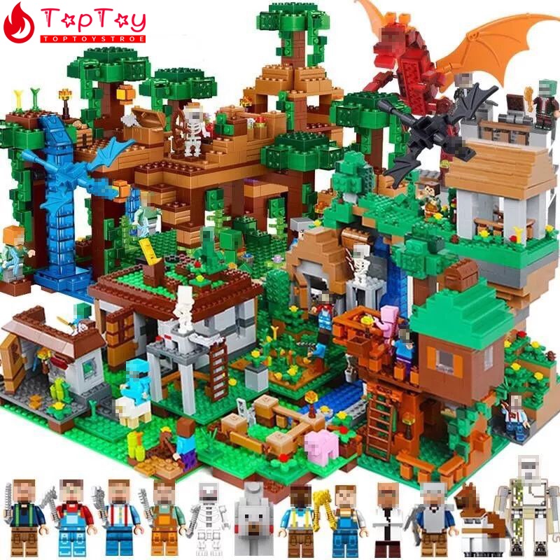 700 Peças Meu Mundo Bloco De Montar Construção Compatível Com Lego Brinquedos Educativos Infantis Conjunto De Casa Modelos De Blocos Para Crianças Presente De Aniversário