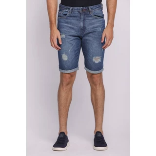 Bermuda Masculina Jeans Slim Básica Polo Wear Jeans Escuro