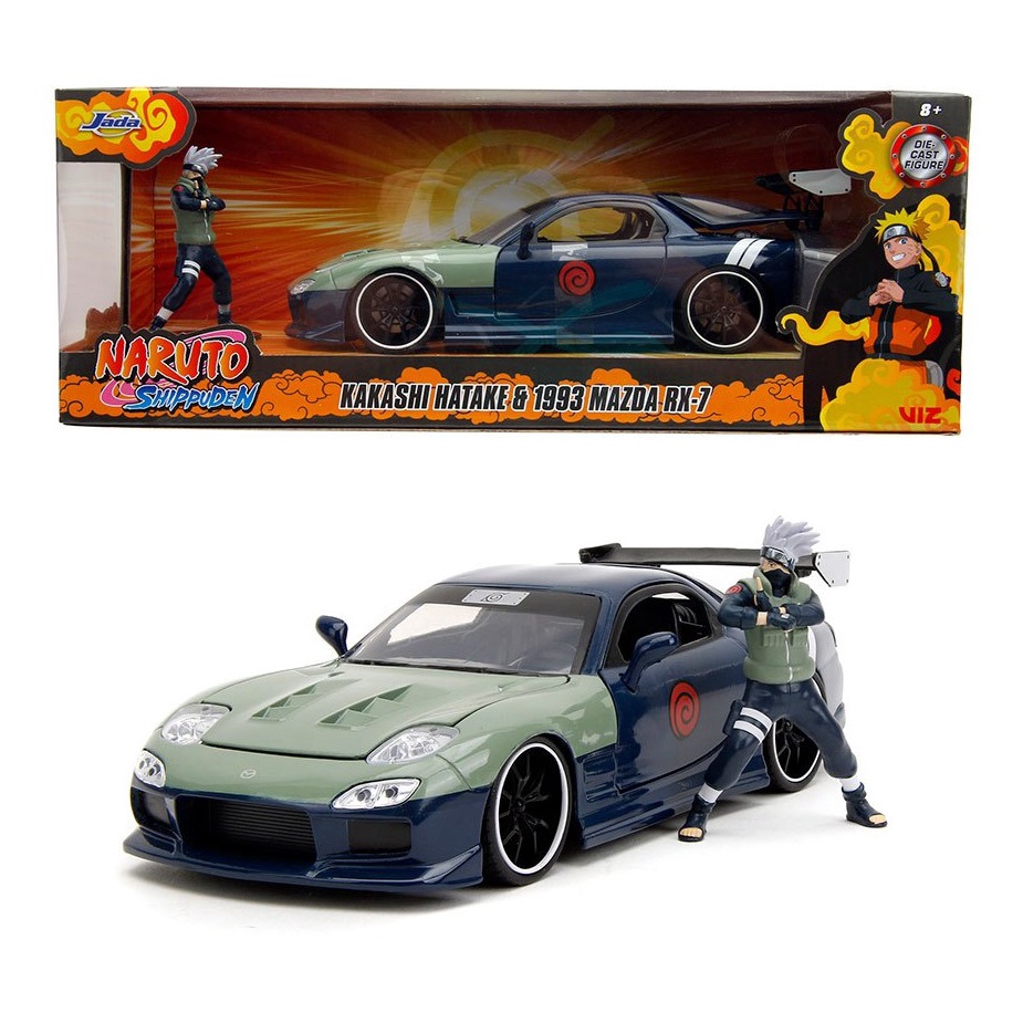 Kakashi Hatake e 1993 Mazda RX-7 - Naruto Shippuden - 1/24 - Jada