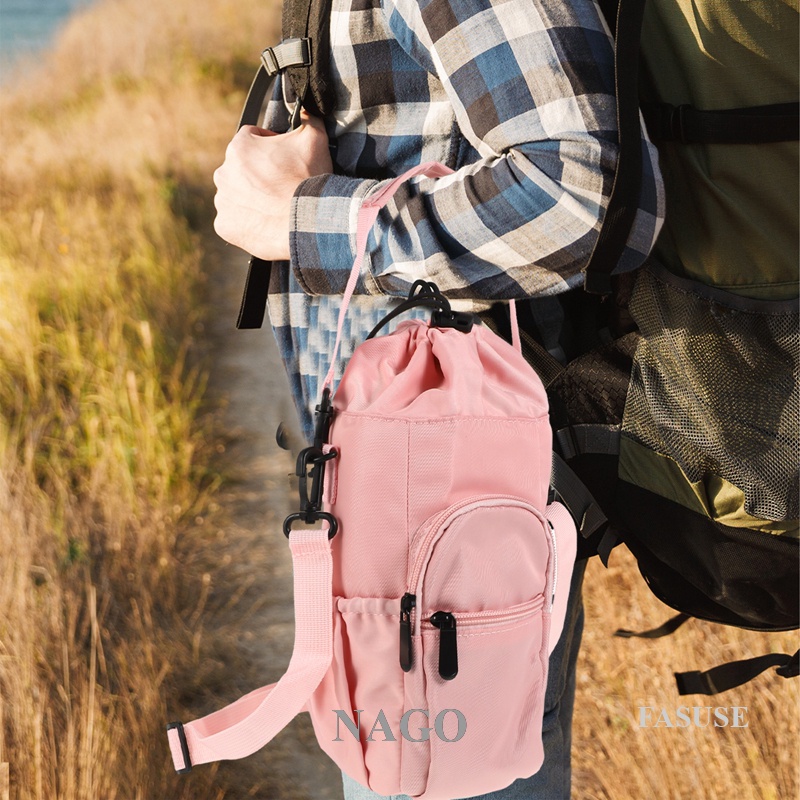 NAGO Porta Garrafas De Água Com Alça Isolada Sling Bag Bolsa De Bolso Para Telefone Manga Caminhada