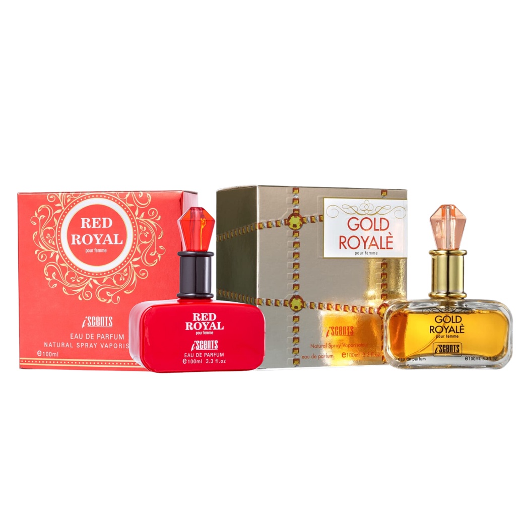 Kit 2 Perfumes I scents Red Royal Gold Royal 100ml Mulher