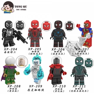 Superhero Minifigures Spider-Man Building Block Doll Collection Ornamentos mini Modelo Brinquedo Presente