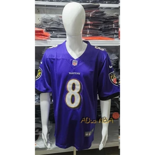 Camisa NFL Baltimore Ravens #8 Lamar Jackson purple Limitada Camiseta de Futebol Americano Jersey