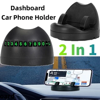 2 Em 1 Rotação Suporte Do Telefone Carro Painel Head-Up Montagem Estável Universal Automático Com Placa De Número Lumino
