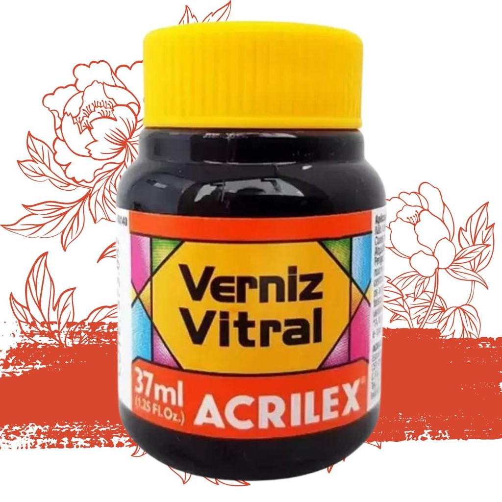 Verniz Vitral 37ml 517-laranja