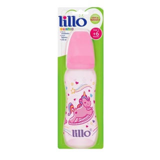 Mamadeira Lillo Sonho Acinturada com Bico de Silicone Ortodôntico Tamanho 2 Rosa 240ml