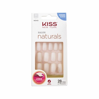 Unhas Postiças Kiss Salon Naturals Médio Quadrado