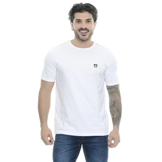 Camiseta Estampada Mr Logo Kitsch Branco/Preto