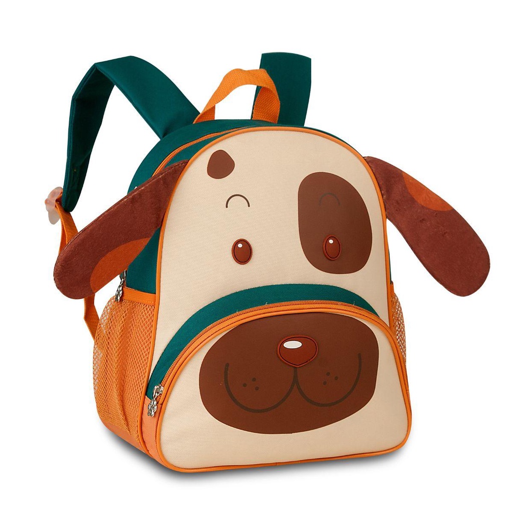 Mochila Infantil Pets Cachorro CP2643D Verde/Laranja - Clio Style