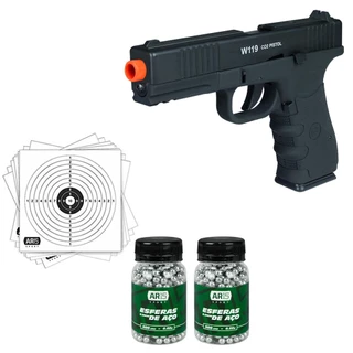 Pistola Pressão Wingun W119 4.5mm + 2mil Esferas de Aço