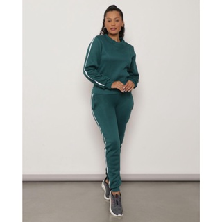 Conjunto Moletom Feminino Running Fitness Fitter Verde