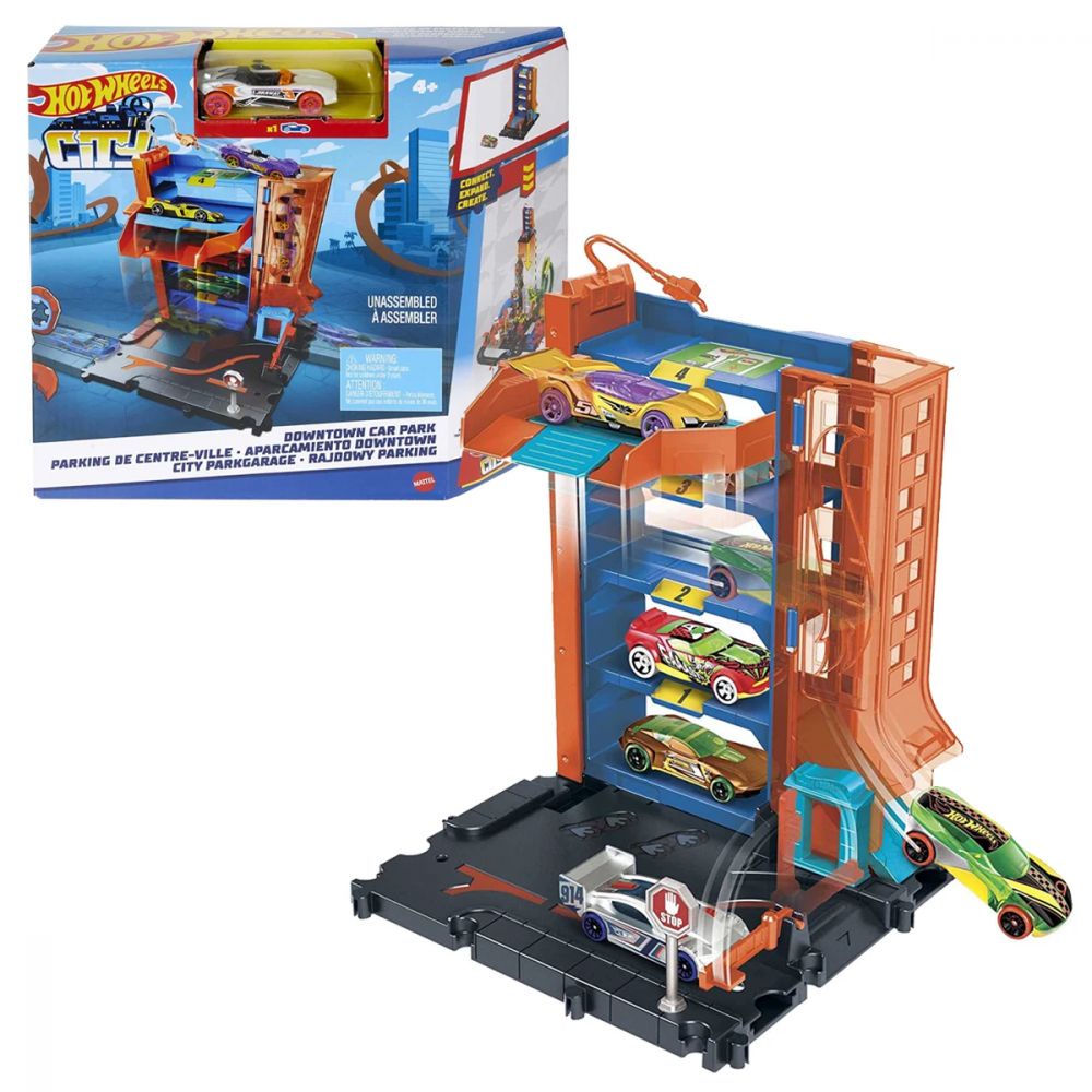 Pista Hot Wheels com Carrinho - Mordida do T-Rex - City - 92 cm