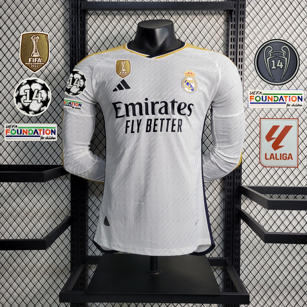 Versão Tailandesa Camisa De Futebol Masculino 2023-2024 Player Long Sleeve Home