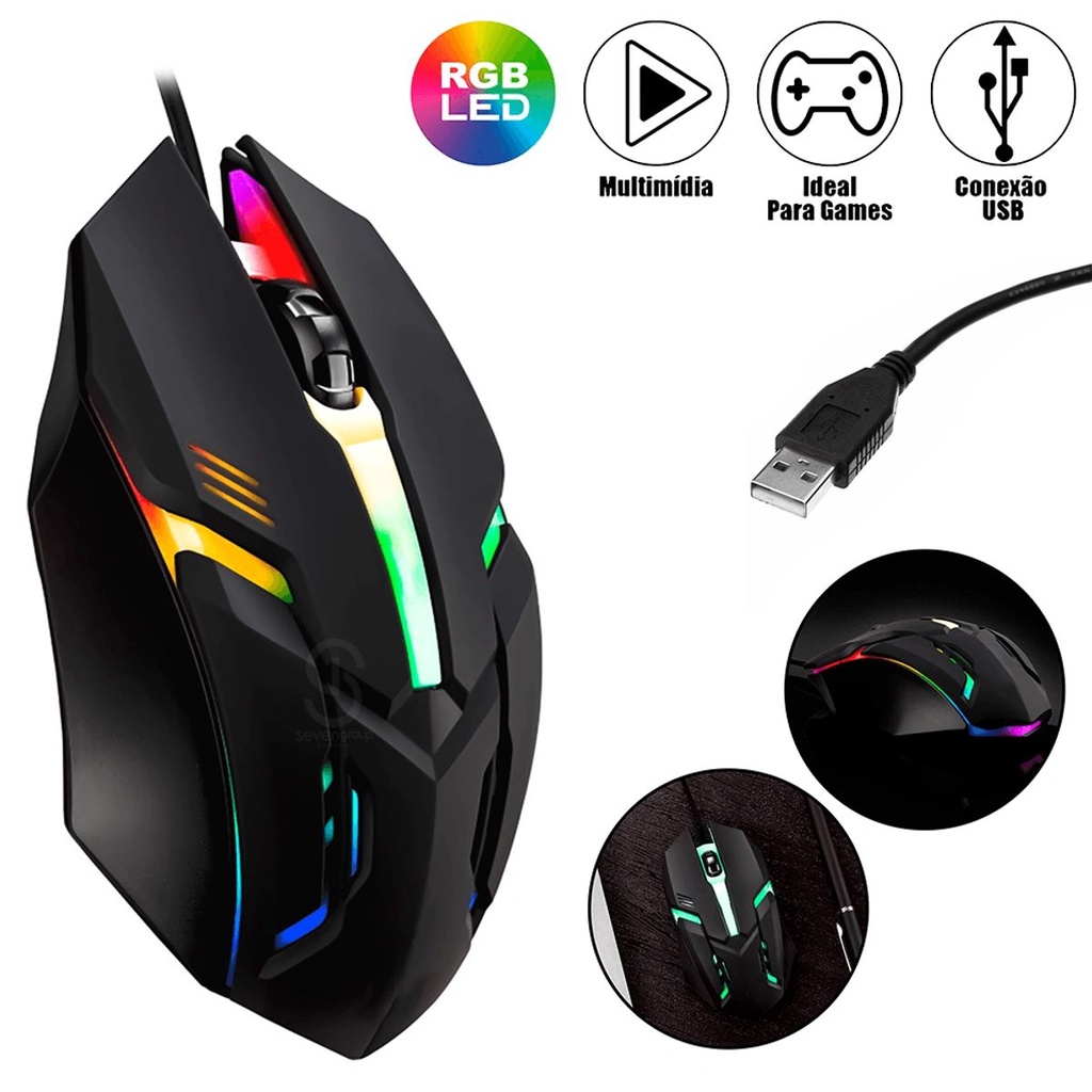 Mouse Gamer Led Shopee Brasil