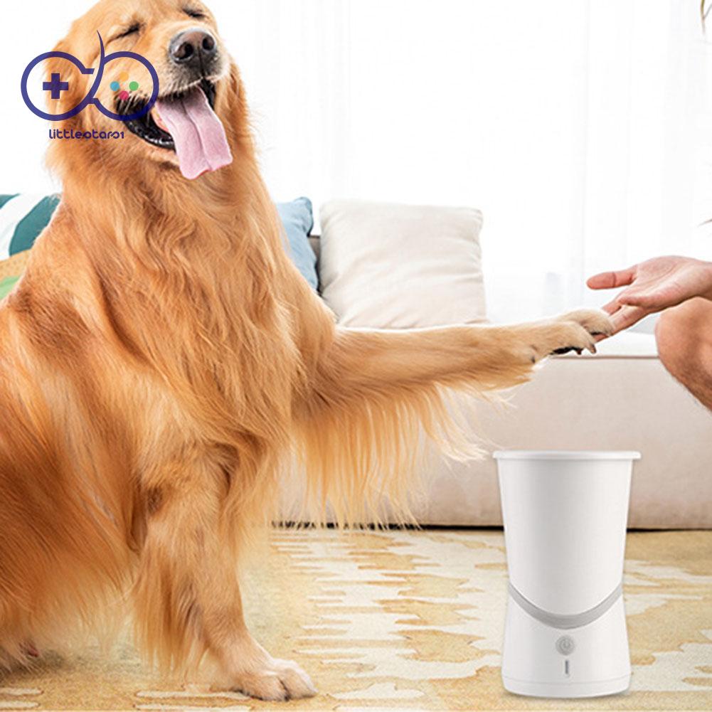 Copo Limpador De Patas De Cachorro Silicone USB Lavador Elétrico De Pés De Animal De Estimação Escova Auto Limpante [littlestars1 . br]