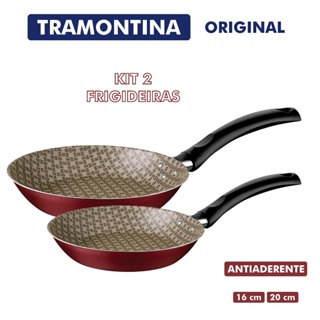 Kit 2 Frigideira Antiaderente 16 e 20 cm Tramontina Turim com Textura Paris Starflon Max