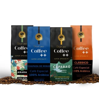 Kit 4 Pacotes Café Especial Em Grãos Coffee Mais Clássico, Caparaó, Chapada e Arara