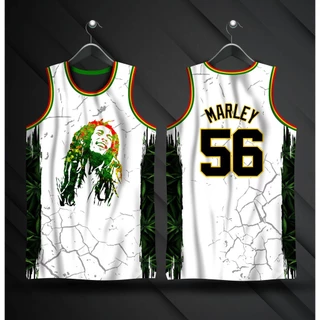 Camisa de Basquetebol Masculina Sublimação Nome e Número Personalizados Jersey Reggae Jersey White