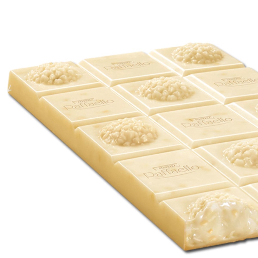 Chocolate Branco Raffaello Ferrero com Côco Barra de 90g | Shopee Brasil