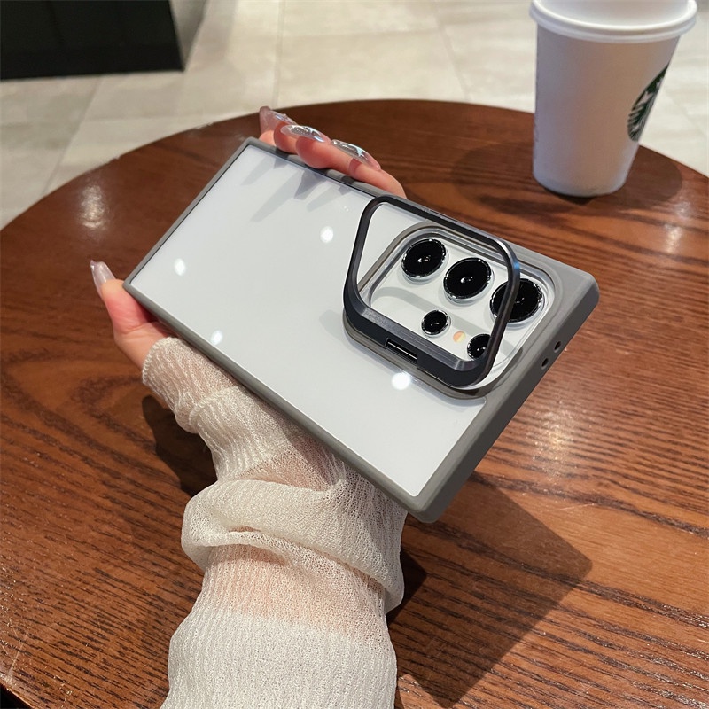 Estojo De Luxo Transparente À Prova De Choque Para Samsung Galaxy S24 S23 S22 Ultra S23 Plus S23 Fe 5G Tampa Do Pára-Choques