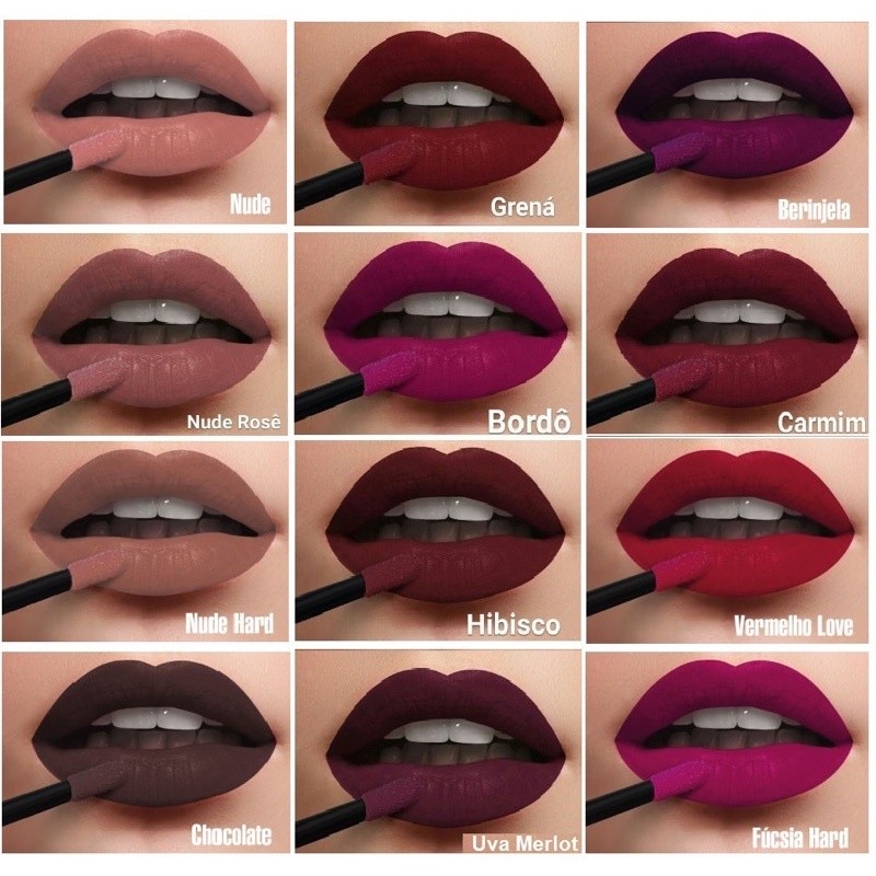 Batom Líquido Matte Longa Duração Toque Aveludado - Mahav | Shopee Brasil