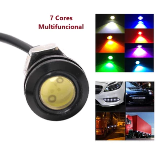 1 par Luz LED 9W Olho Águia 18/23 mm Universal Nevoeiro Estacionamento Decorativa Multicolor Carro Motocicleta Caminhão