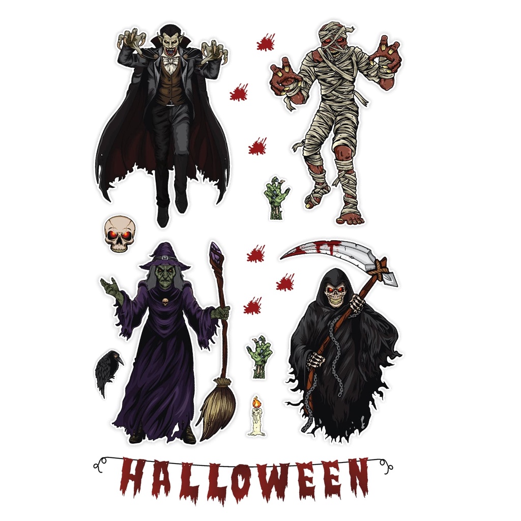 Kit Painéis Halloween Horripilante C/24 Itens | Shopee Brasil