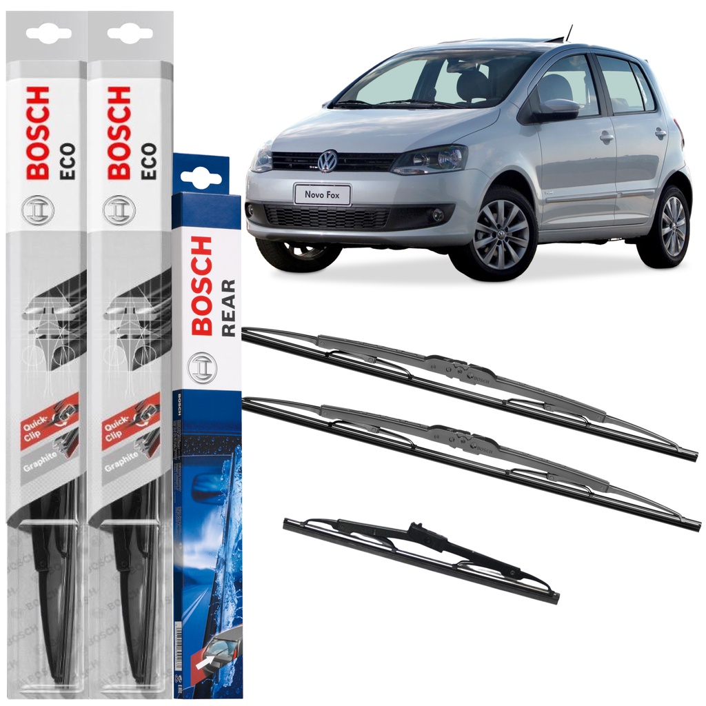 Kit Palheta Bosch Dianteira E Traseira VW Fox 2010 Até 2012 | Shopee Brasil