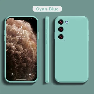Capa Veludo Lisa Silicone Camera Fechado Compativel Celular Series Samsung S9 S10 S10E S20 S20 S21 S22 S23 + LITE FE ULTRA PLUS