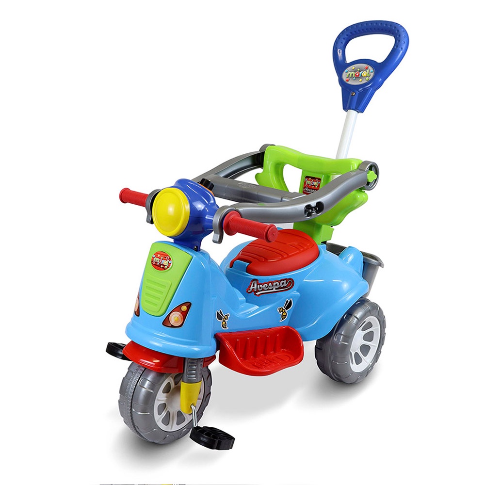 Triciclo Infantil Bebe Motoca Passeio c/ Som Luz Empurrador em Promoção na  Americanas