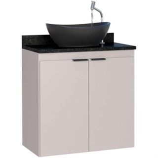 Toucador de banheiro com tampo de granito aster 60cm nude Cozimax