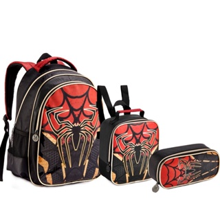 Kit Mochila de Costas, Lancheira e Estojo Spider Dark