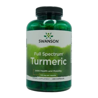 Curcumina Açafrão da Índia Turmeric 720mg Swanson 240Caps