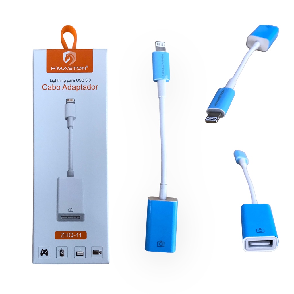 Adaptador OTG para Iphone Cabo Lightning para USB 3.0 ZHQ-11 - Hmaston ...