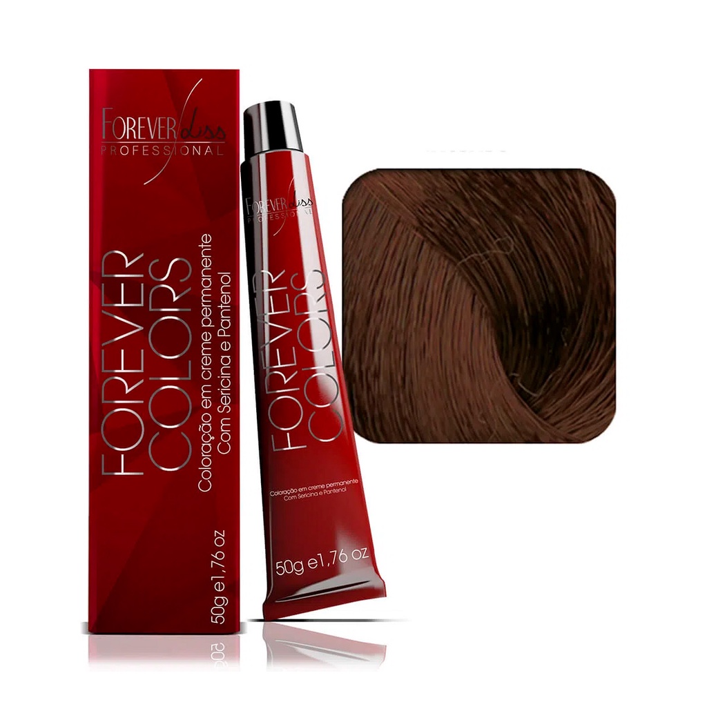 Tinta Forever Colors 6-77 Louro Escuro Chocolate Intenso | Shopee Brasil