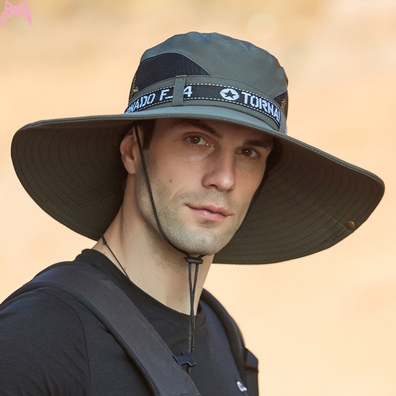 Chapéu De Sol Para Homens Protetor Solar Respirável Verão De Tamanho Superior HGF
