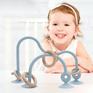 Brinquedos Educativos De Silicone Sensoriais Para Bebês Baby Educational Desktop Toys Montessori Educação Infantil De 6-24 Meses Pais E Filhos Com Ventosa Em Círculo Crianças Brinquedo