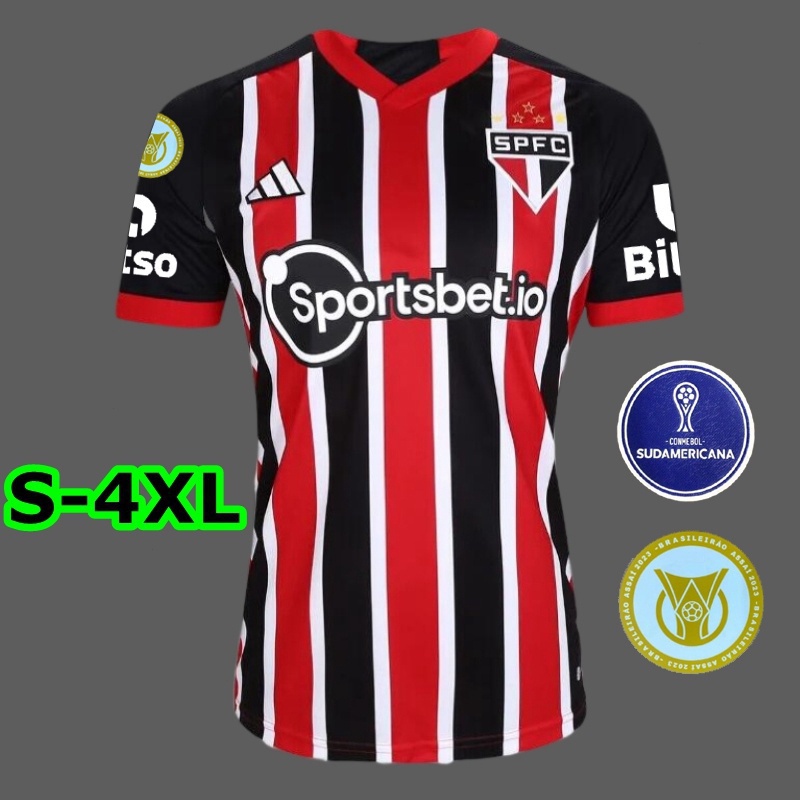Camisa da equipe 23/24 Away Camisola De Futebol Tailândia Versão 1 : 12024 Camisas SPFC Sao Paulo Away Jersey Futebol SPC