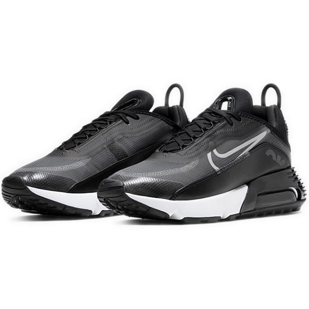 Nike Air Max 2090 CW7306-001 prateado preto novo design travesseiro de ar jogging amplificado gelo fundo grosso totalmente compatível com estilo masculino