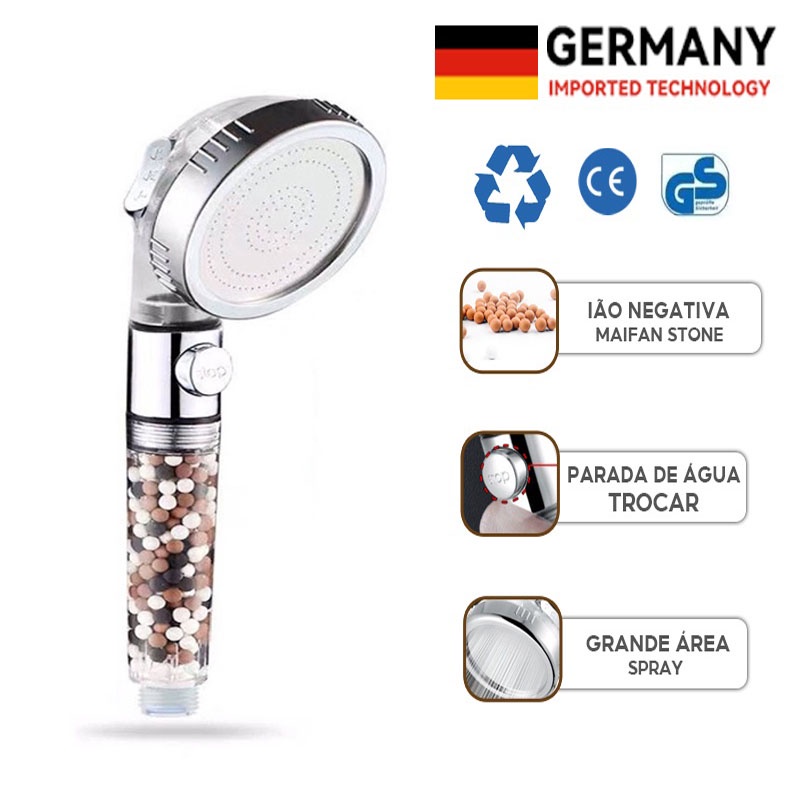 Ducha de salão de alta pressão - lavatório de salão - com filtro de íons terapia de luz de cor