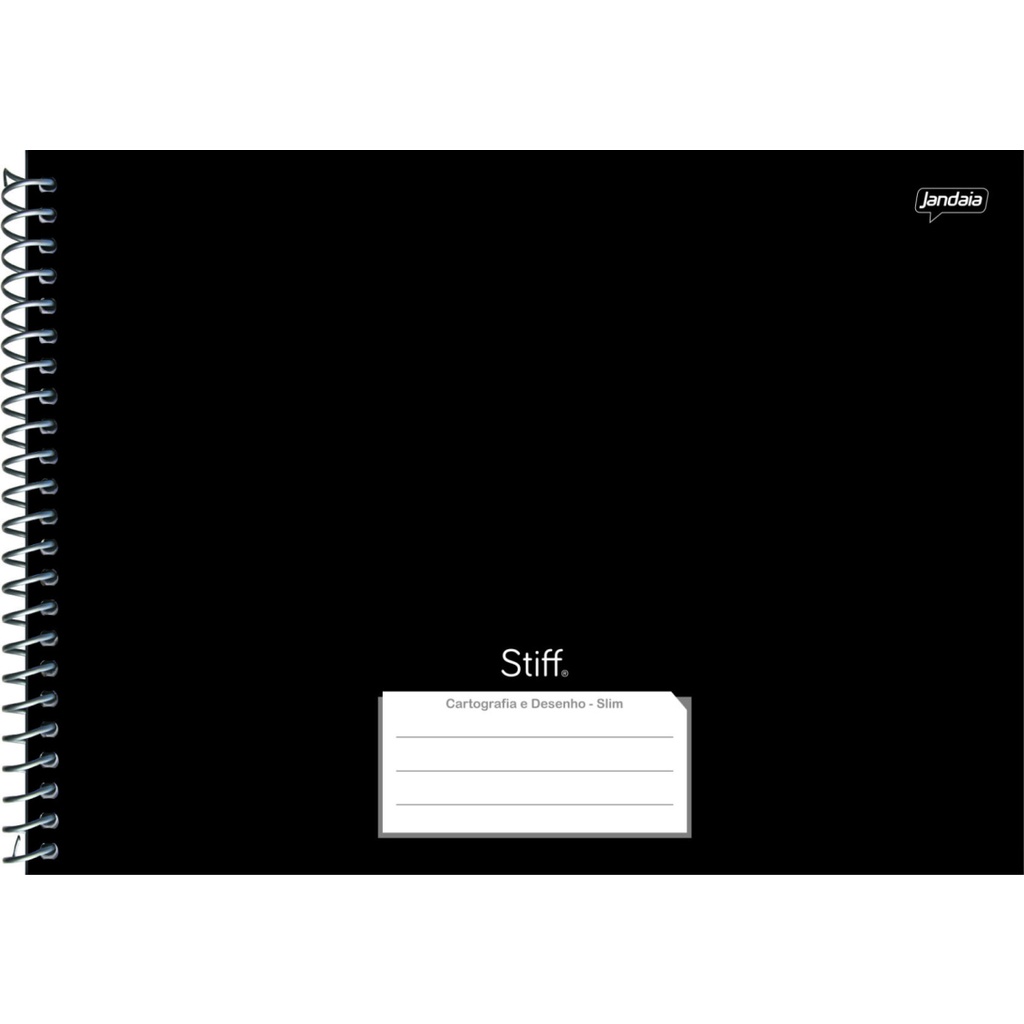 Caderno de desenho Jandaia stiff preto espiral 80 folhas | Shopee Brasil